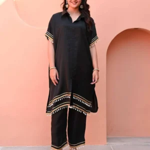 peach pink floral printed cotton kurta set with palazzo and dupatta – comfortable daily wear & festive ethnic outfit