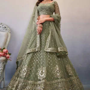 women's elegant pink floral printed lehenga choli with sequin embellished blouse, mirror work dupatta and flowing flared skirt – perfect for weddings, parties, festive & traditional occasions