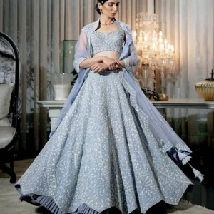 women's elegant pink floral printed lehenga choli with sequin embellished blouse, mirror work dupatta and flowing flared skirt – perfect for weddings, parties, festive & traditional occasions