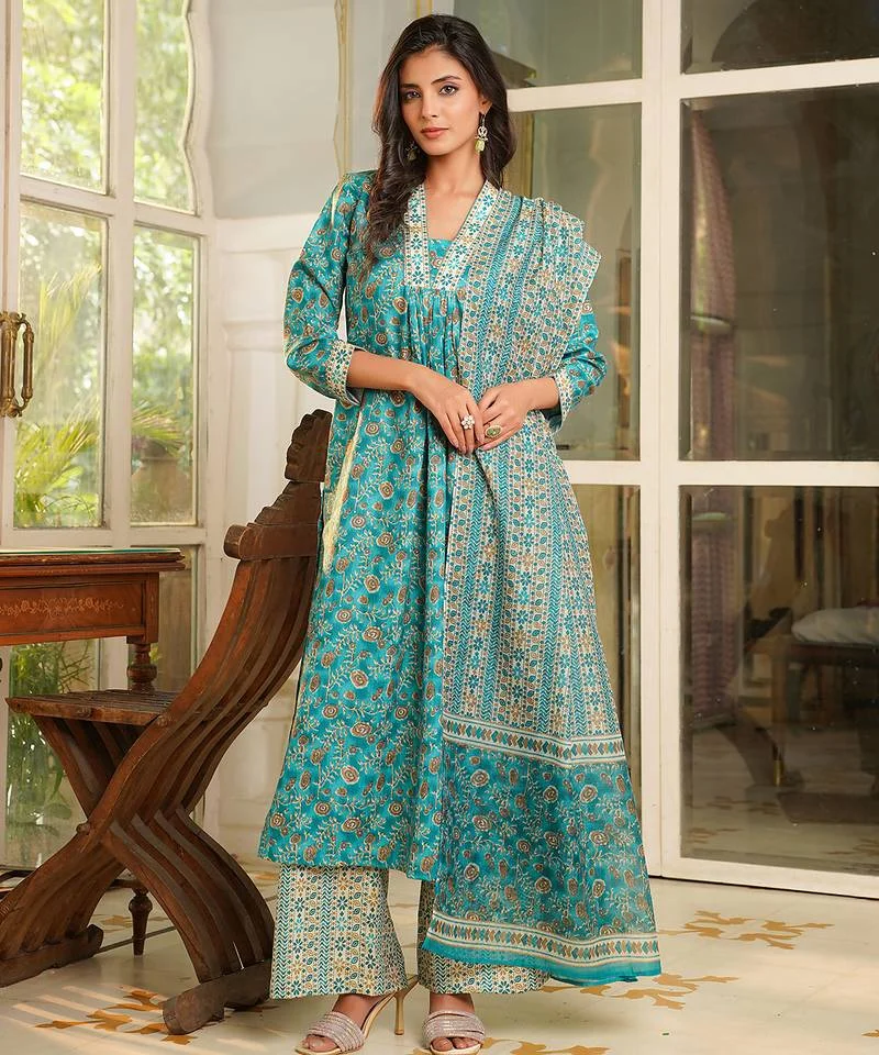 peach pink floral printed cotton kurta set with palazzo and dupatta – comfortable daily wear & festive ethnic outfit peach pink floral printed cotton kurta set with palazzo and dupatta – comfortable daily wear & festive ethnic outfit