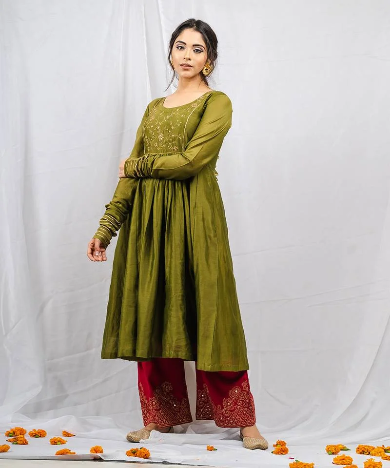 deep maroon anarkali suit with golden embroidery and net dupatta deep maroon anarkali suit with golden embroidery and net dupatta