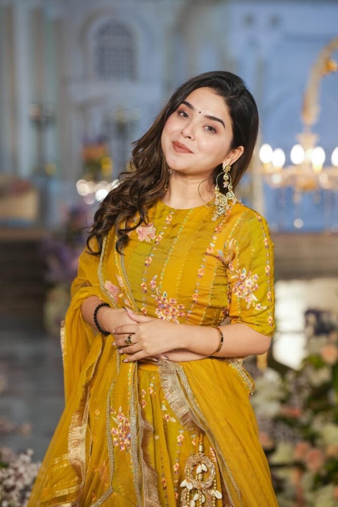 twila mustard sunshine viscos organza lehenga twila mustard sunshine viscos organza lehenga