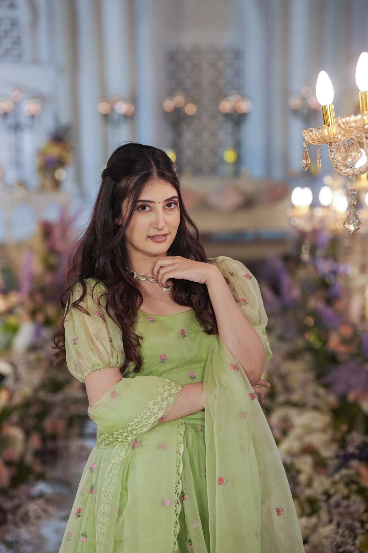 azael green organza lehenga set azael green organza lehenga set