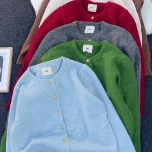 floral embroidered v neck knit sweater – soft and cozy design with delicate flower details | available in red, cream, and gray | perfect for a cute and feminine winter look